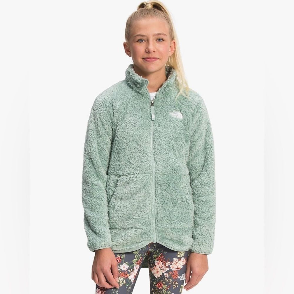 NWT THE NORTH FACE Suave Oso Long Girls Fleece Jadeite Green  size XL(18)